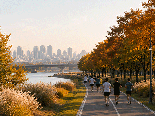 10km 코스 단풍길 이미지